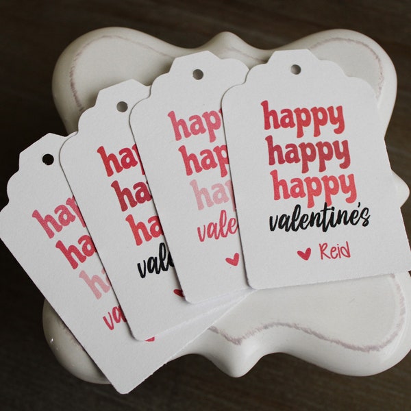 Retro Valentines Day Goody Bag Tags • Happy Valentine’s Day Bag Tags • Party Favor Tags • Cookie tags • Treat bags