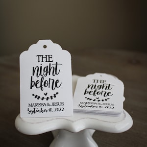 The Night Before • Rehearsal Dinner Favors and Silverware Tags • Wedding favor tags | Silverware Tags