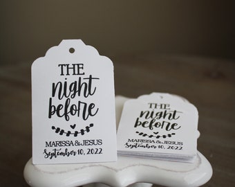 The Night Before • Rehearsal Dinner Favors and Silverware Tags • Wedding favor tags | Silverware Tags