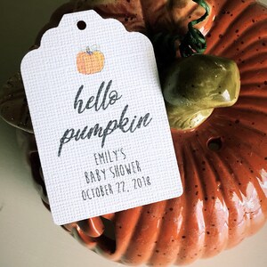 Hello Pumpkin Little Pumpkin Baby Shower Favor Tags