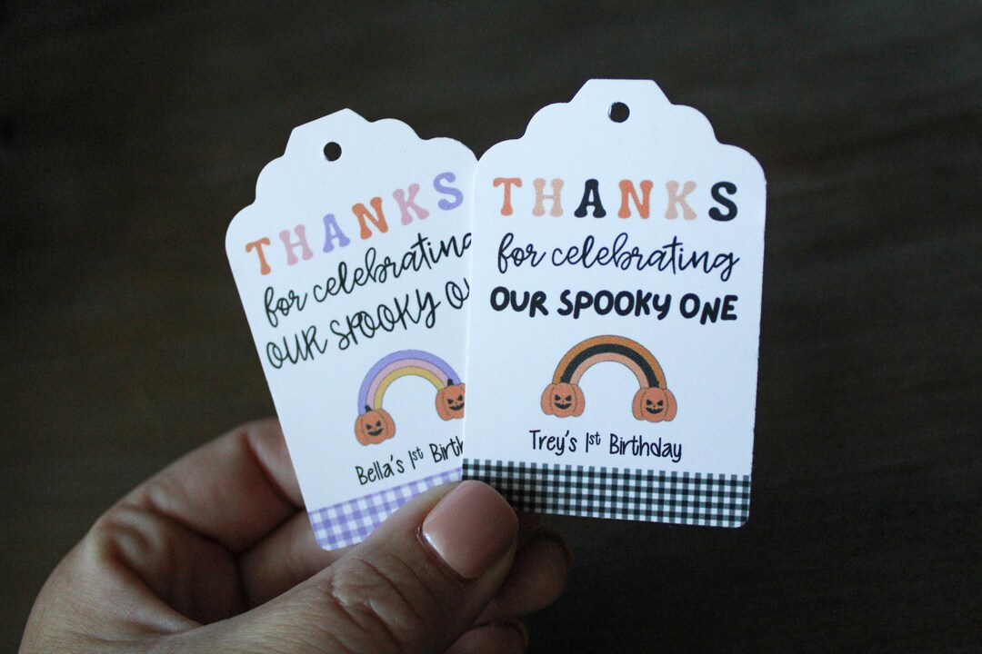 Spooky One Birthday Favor Tags – Halloween Birthday Little Pumpkin ...