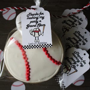 Grand Slam Baseball Party Favor Tag • Baseball Birthday Party Favor