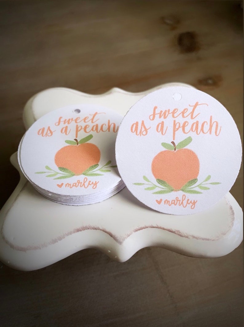 Sweet as a Peach • Party Favor Tags - Etsy