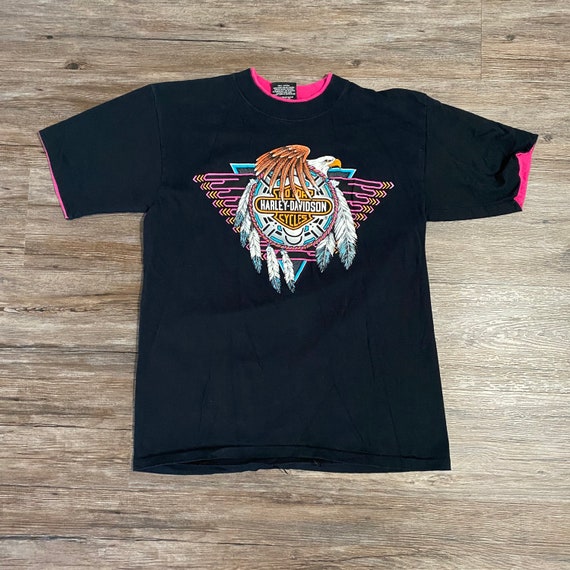 Black and pink harley davidson shirt Clearance