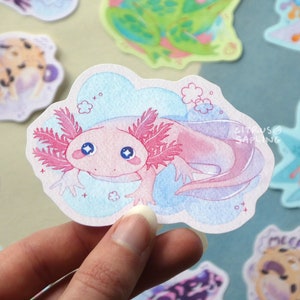Axolotl Aufkleber 3"Matte wasserdicht Vinyl | Laptop Aufkleber Süße Geschenke, Geschenke für Laptop, Laptop Aufkleber