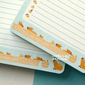 Capybara To Do List Block 50 Blatt 14,8 x 10,5cm Recycling Papier Schreibtisch Notizblock Tear Off Organizer Einkaufslisten Tagesplaner Bild 3