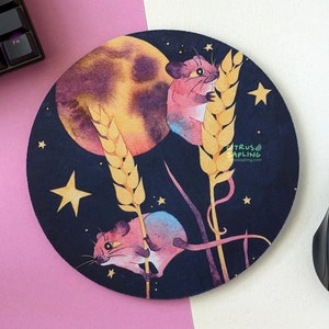 Lunar Field Mice Mouse Mat | Mouse Pad Cute Nature Anti-Slip | Desk Accessories for Work Office Gaming