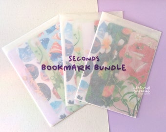 SECONDEN 4pcs Bookmark Pack, Imperfect Bundle, Mystery Bag, Oeps Pack, B Grade Seconds Sale