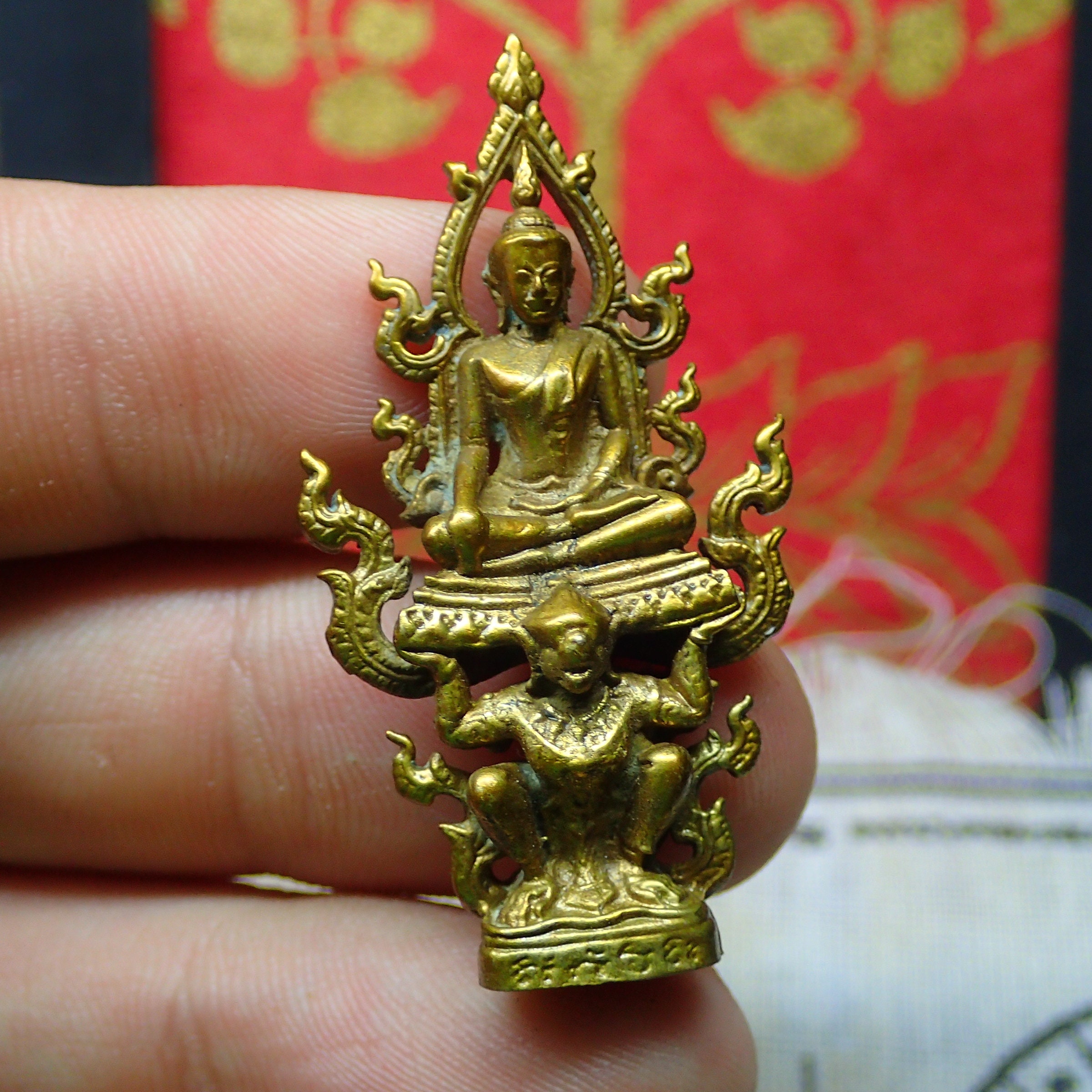 Thai Amulet Buddha Sculpture Garuda Brass Talisman Amulet Etsy