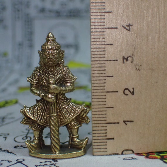 Giant Statue Thao Wessuwan Fighter Brass Monument Magic Life Protect Guard