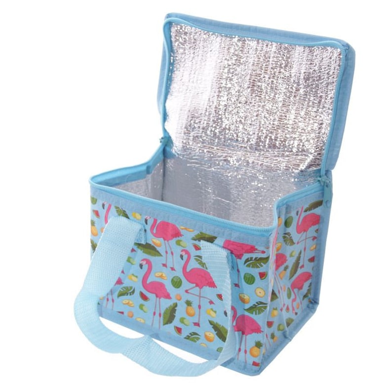 Colourful Pink Flamingo Design Lunch Bag, Insulated Lunch Box for Work