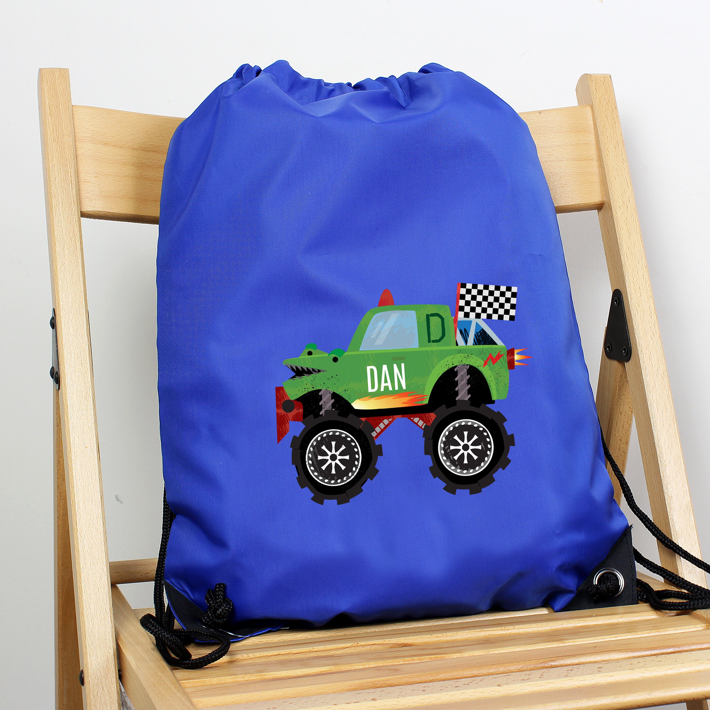 Personalised Boys Blue School PE Kit Bag Big Wheel Truck Etsy UK