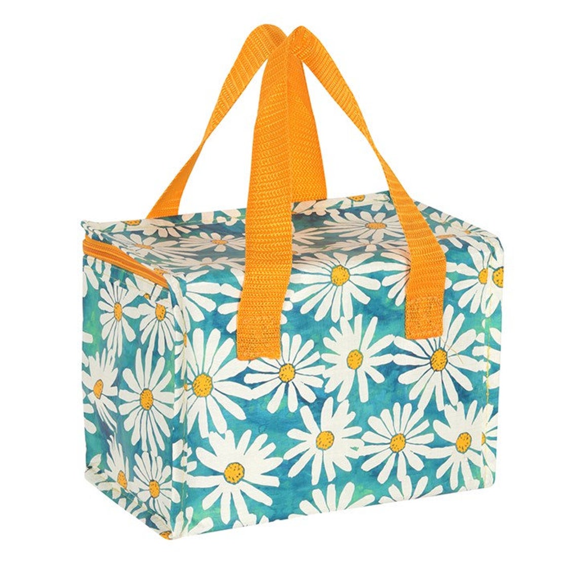 Daisy Lunch Bag Cooler Box Summer Spring Turquoise Insulated | Etsy
