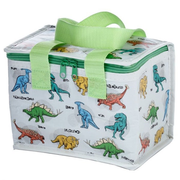 Dinosaur Theme Insulated Lunch Bag for Kids -Children Insulated Cooler Bag for Boys Girls - Children's Reusable Lunch Bag for School Nursery