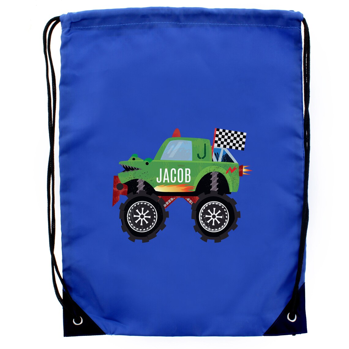 Personalised Boys Blue School PE Kit Bag Big Wheel Truck Etsy UK