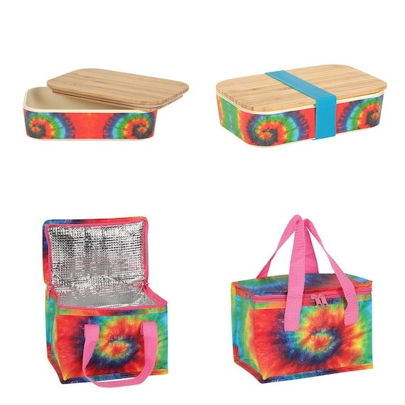 Insulated Lunch Box for Kids Girls Boys Lunch Bag School Lunch Cooler  Organizer Lunch Tote (Tie Dye Pink)