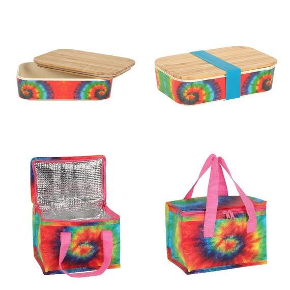 Insulated Lunch Box for Kids Girls Boys Lunch Bag School Lunch Cooler  Organizer Lunch Tote (Tie Dye Pink)