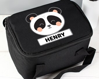 panda backpack and lunchbox