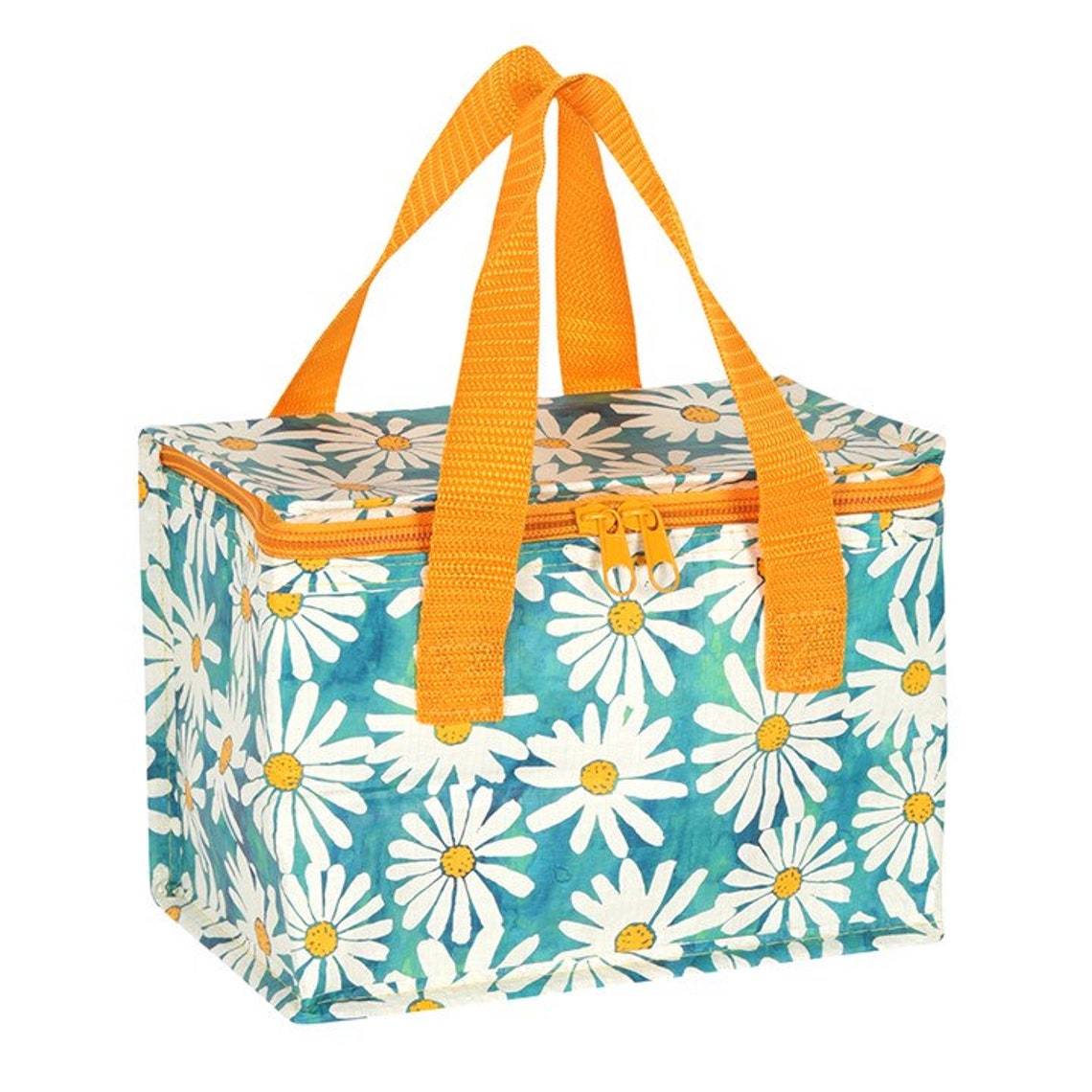 Daisy Lunch Bag Cooler Box Summer Spring Turquoise Insulated | Etsy