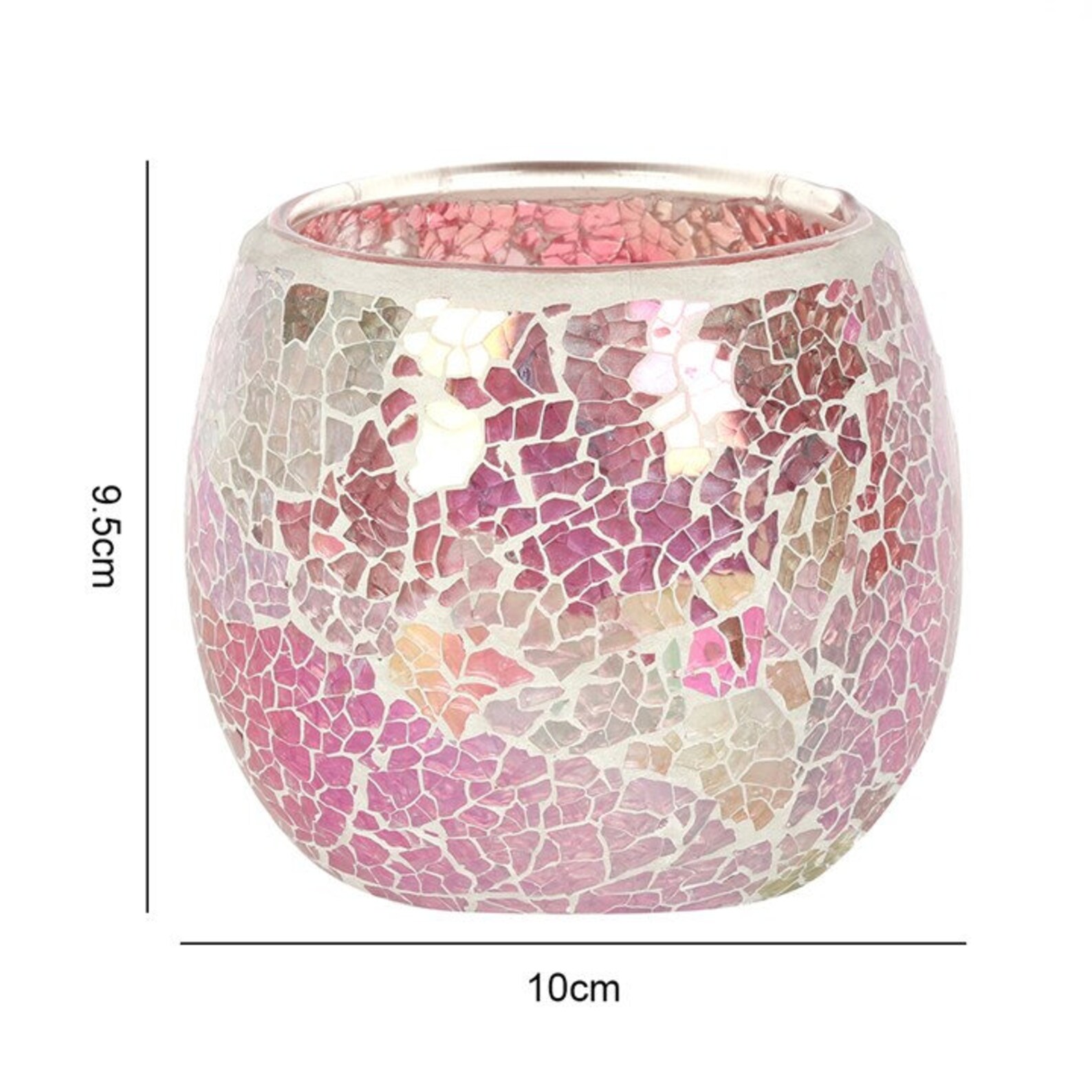 Pink Mosaic Large Tea Light Holder Gift Set Tea Light Candle Etsy