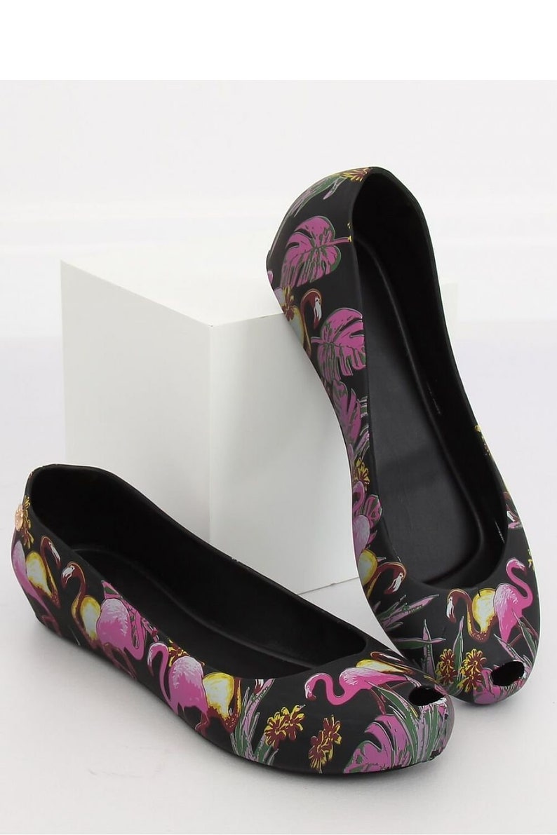 Woman Peep Toes Flamingo Flats Ladies 