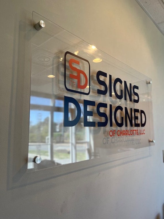24 X 48 Acrylic Business Sign With Standoffs - Etsy