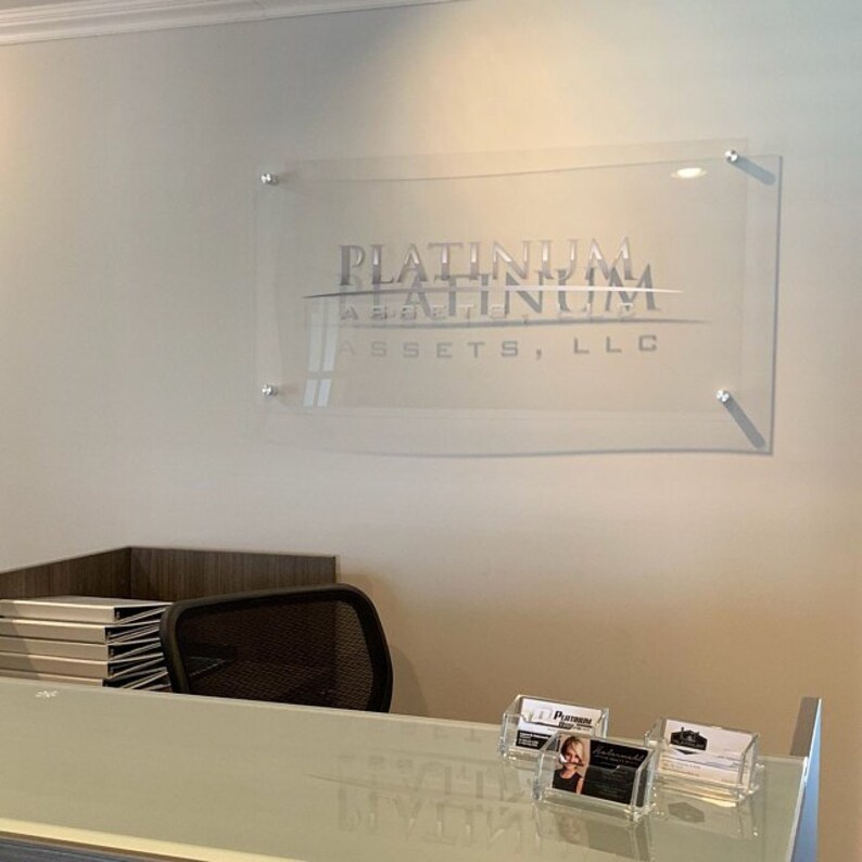 24 X 24 Clear Acrylic Sign with Standoffs for Etsy