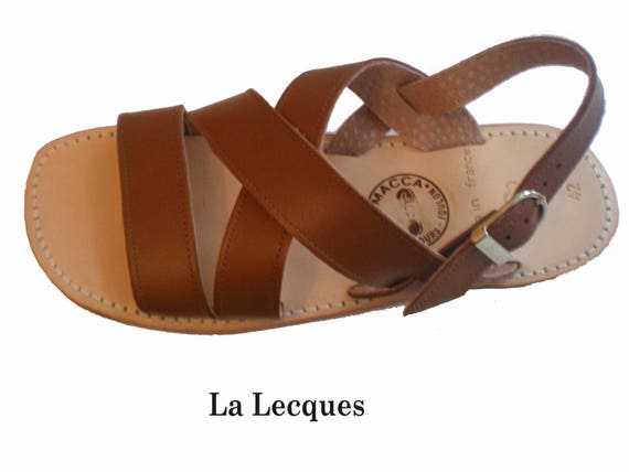 COULEUR NATURELLE DOUBLEE sandale fabrication française