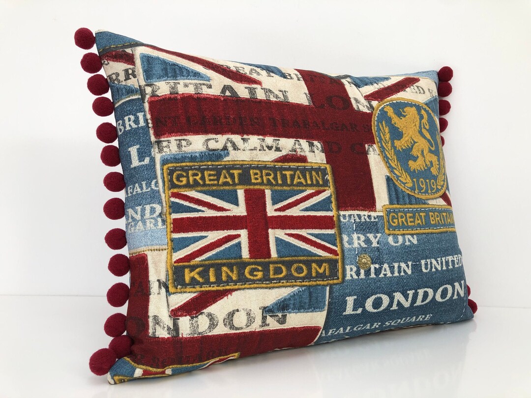 Union Jack Cushion Cover Vintage Style Fabric British Flag Etsy UK