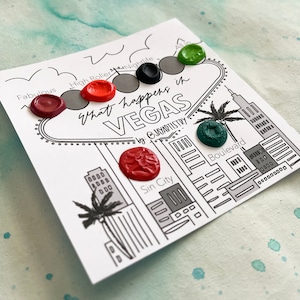Handgemaakte aquarelverf - Matte Dot Card Sample (What Happens in Vegas Collection) - Eco-vriendelijk, Neon, Las Vegas