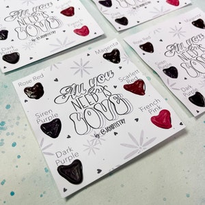 Handgemaakte aquarelverf - Matte/Shimmer Dot Card Sample (All You Need is Love Collection) - Milieuvriendelijk