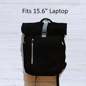 Large Commuter Laptop Backpack Men Women: Anti-Theft Rolltop Rucksack