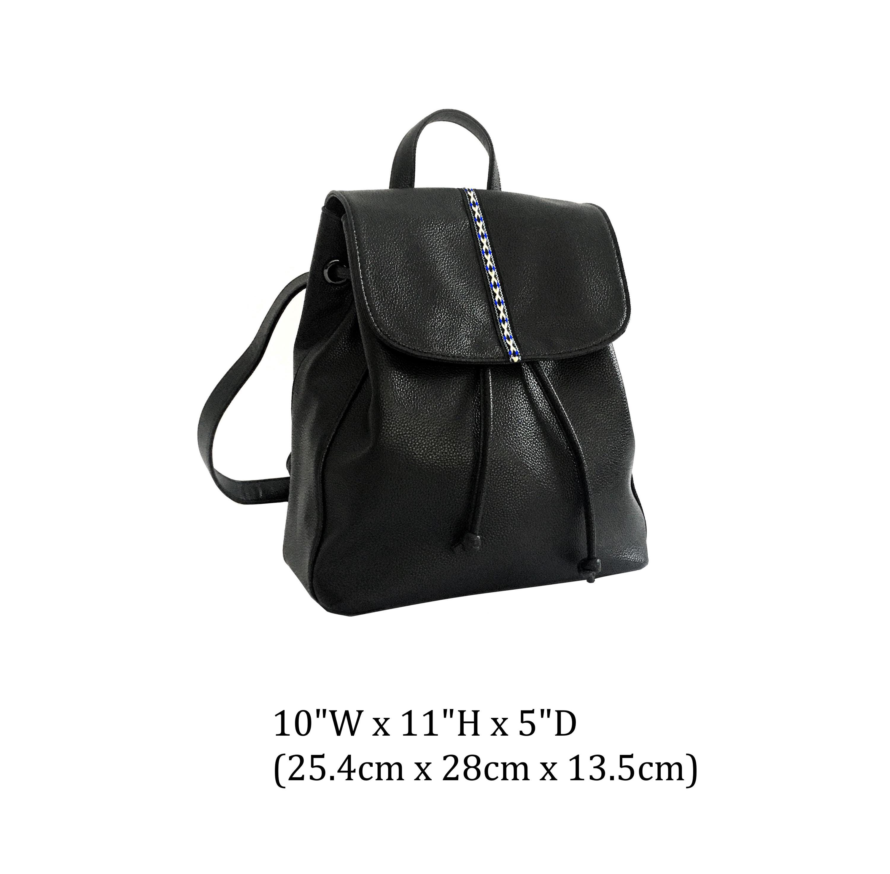 Vegan Leather Convertible Mini Backpack Purse with Tassel Adjustable Strap Amazon.com: Small Leather Convertible Backpack Sling Purse  main image 2