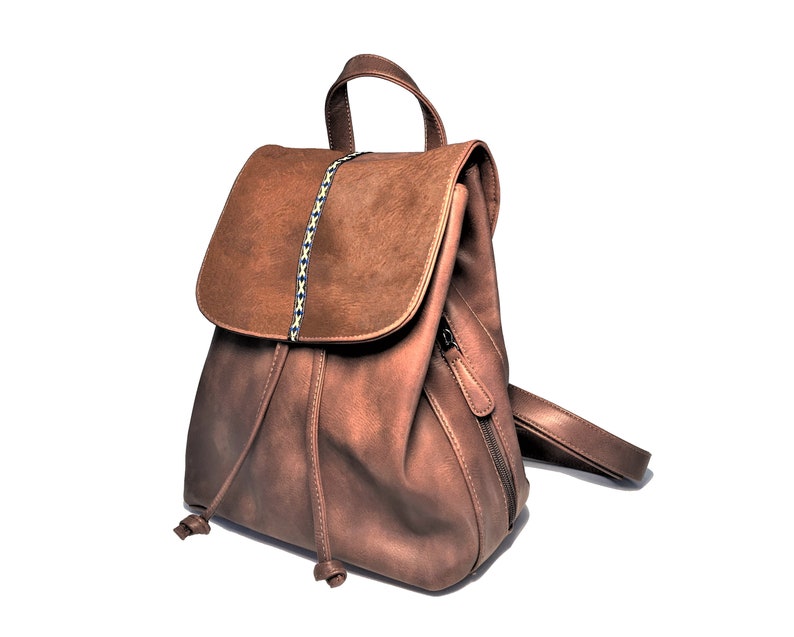 Vegan Mini Backpack Purse Women Boho, Cute Convertible Small Backpack Handbag, Vegan Leather Bag Anti-theft Traveling Purse Backpack For Her 