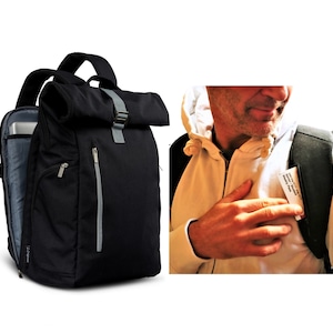 Travel Backpack Anti-theft Bag, Unique Travel Bag Gift, Large Laptop Backpack For Business Men Working Women, RollTop Rucksack For Bike