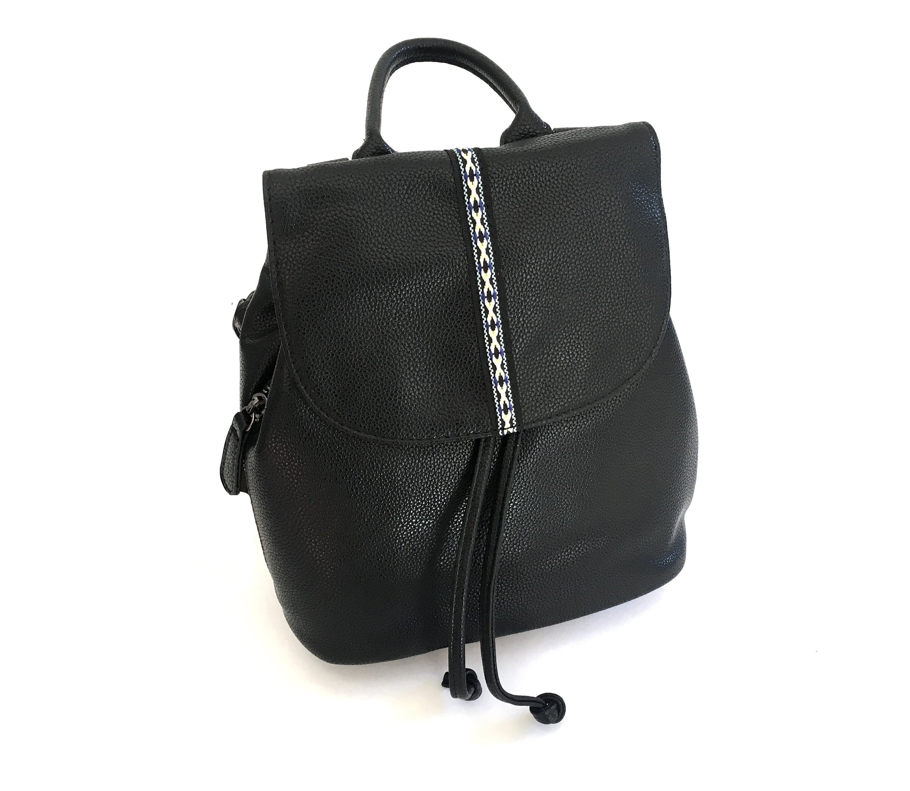 black mini backpack purse