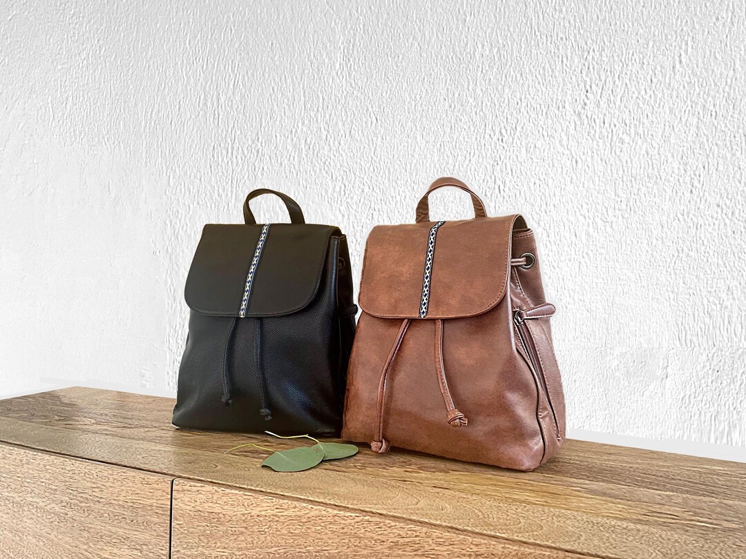 Vegan Mini Backpack Purse Women display picture 1