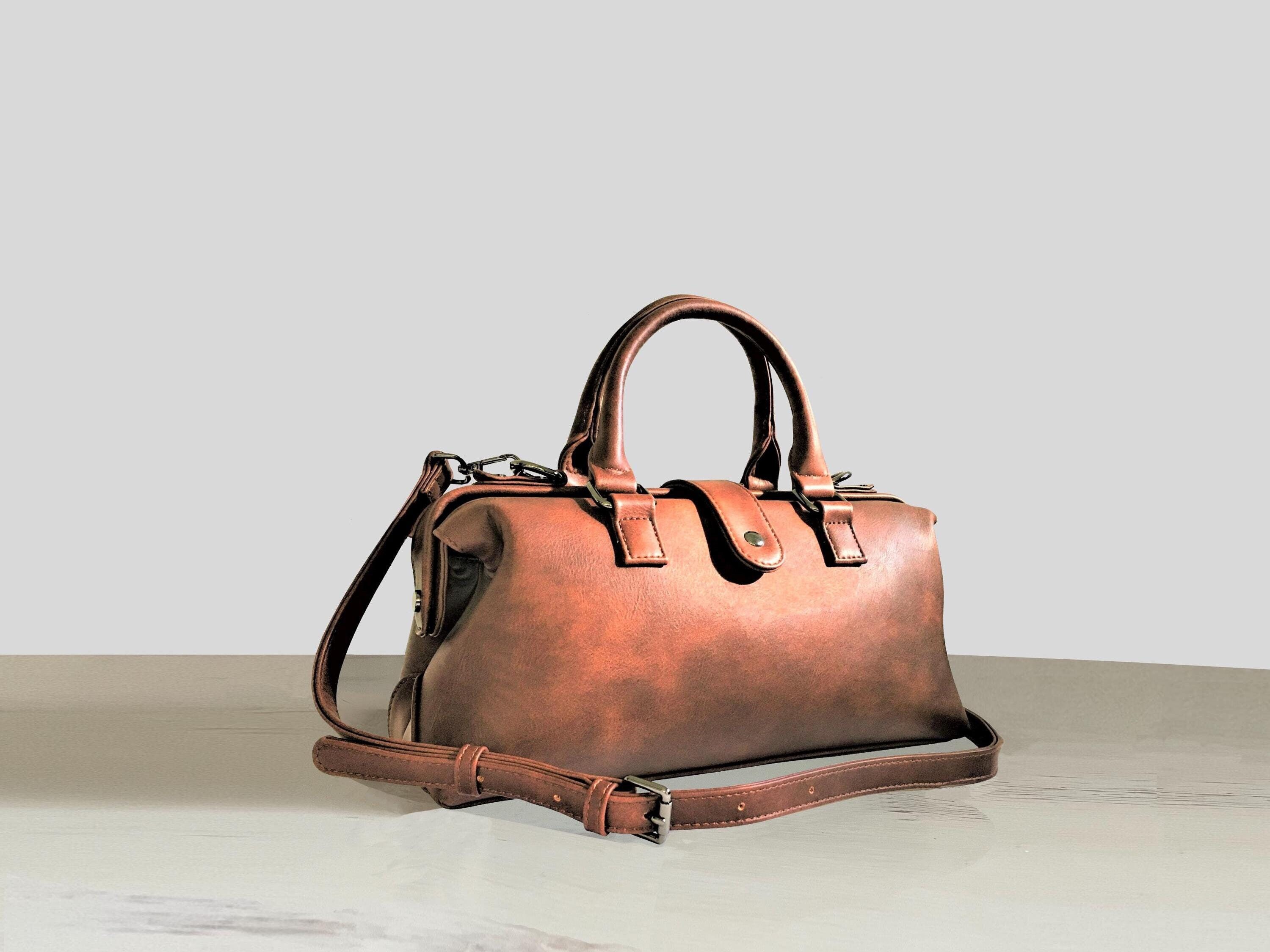 Vegan Doctor Bag Purse Women s Quality Vegan Faux Leather Bag Cute Boston Bag Vintage Style Y2K Handbag Etsy Ireland