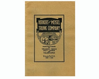 1930 Antique Trunk Catalog Hertkert & Meisel Trunk Company Excellent Condition