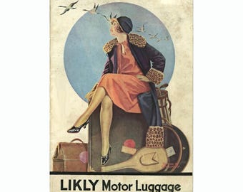 1929 Likly Motor Luggage Catalog, Antique Trunk History, original