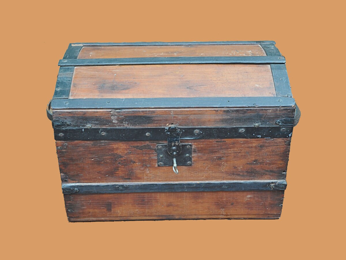 Antique Doll Trunk Etsy