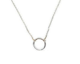 Stunning Sterling Silver Circle Necklace