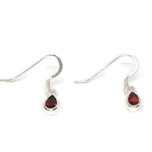 Sterling Silver Garnet Earrings