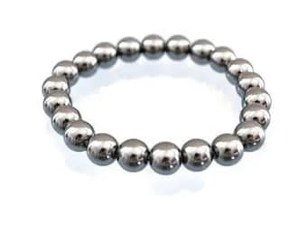 Silber Hämatit Edelstein Armband