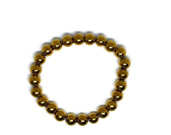 Gold Hematite Gemstone Bracelet
