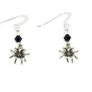 Sterling Silver Swarovski Spider Earrings