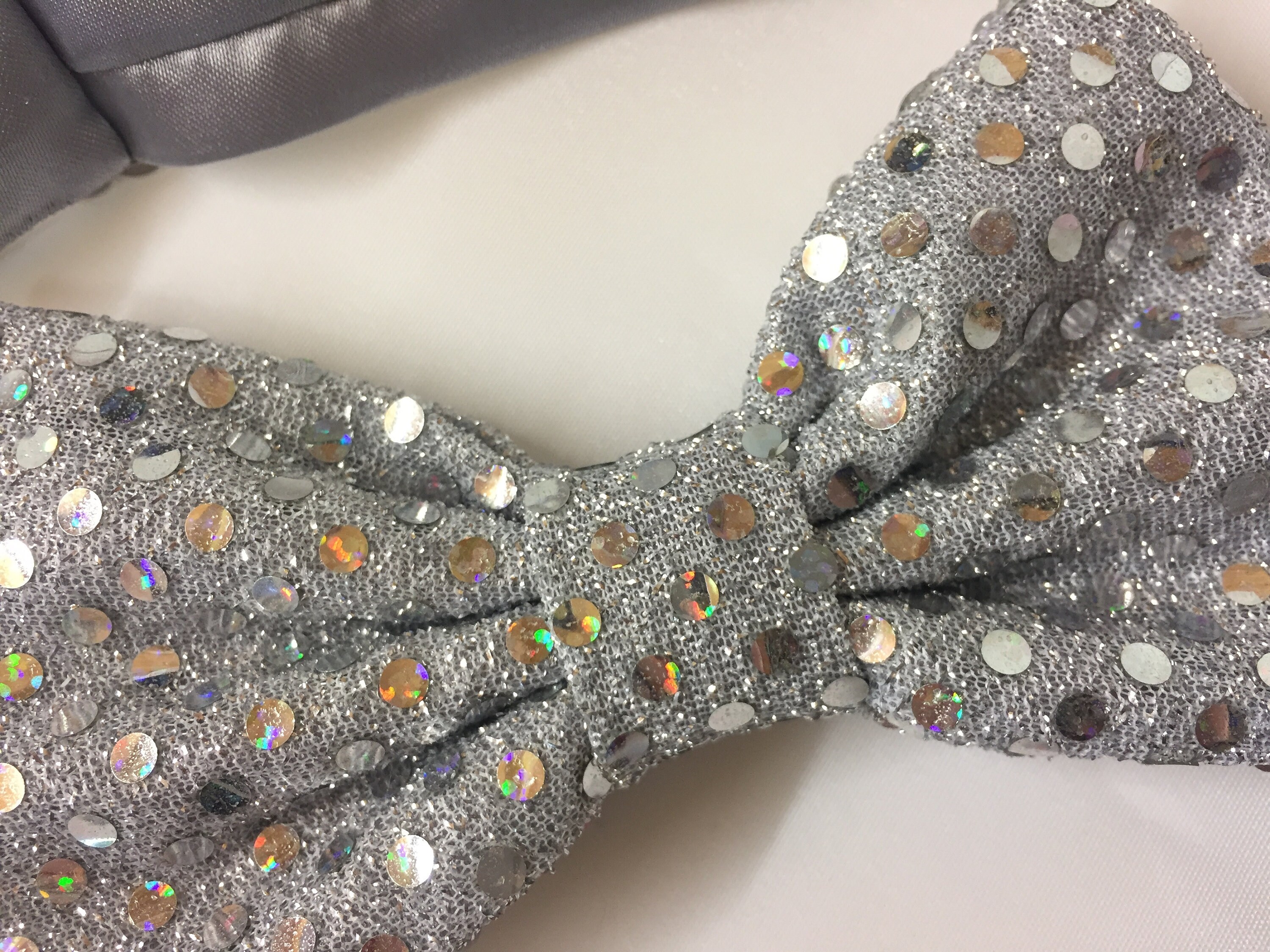 Bowtie Sparkly Bowtie Sequin Bowtie Funky Bowtie Silver - Etsy