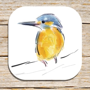Kingfisher Coaster, Kingfishers, Wildlife, Bird, Wild Bird Coaster, Coasters, Wildlife Gifts, British Bird Coaster, Wildlife Coasters
