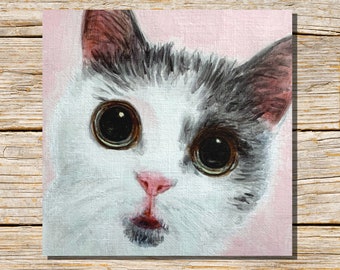 Kitten Card, Grey White Cat Greeting Card, Cat Card, Greetings Card, Blank Inside, Funny Cat, Cute Kitten Card, Personalised Cat Card, Cards