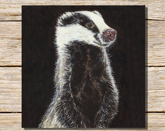 Badger Wildlife Greeting Card
